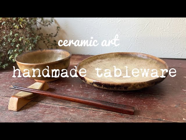 陶芸」pottery/Making Handmade Tableware/手びねりで茶碗とお皿を作っ