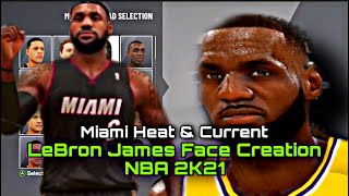 Most realistic lebron james face creation on nba 2k21| current + miami
heat demon