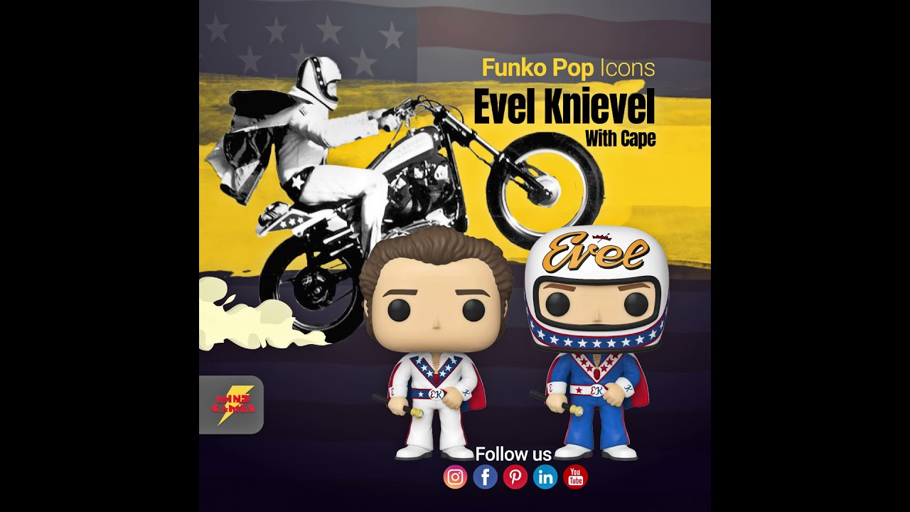 Funko Pop Icons Evel Knievel With Cape 