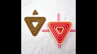 04 Triangle Shape of Perfectly Aligned Imprint Cutters (Pink Color)