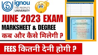 June 2023 Exam की Degree & Marksheet कब मिलेगी | IGNOU Marksheet Apply Online! | 37th Convocation