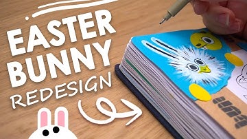 REDESIGNING The Easter Bunny - Sketchbook Spread With Me