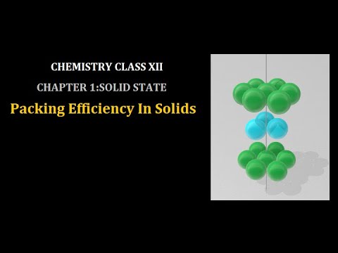 Chemistry Class XII Chapter 1- Packing efficiency in Solids (Part I ...