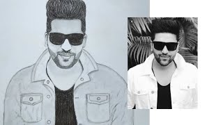 How To Draw Guru Randhawa charcoal pencil drawing/Guru Randhawa sketch🙏🙏🙏 screenshot 4