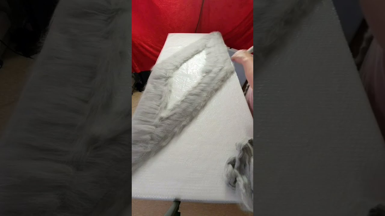 Мастер класс по валянию. Раскладка шерсти. Валяный шарф "Ромб".