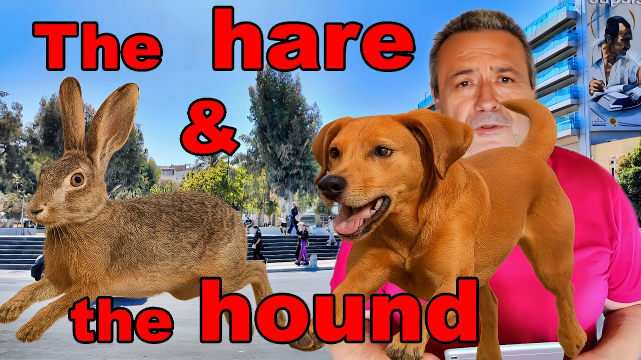 The hare and the hound Aesop's fables Classics Illustrated Junior tales English e-learning