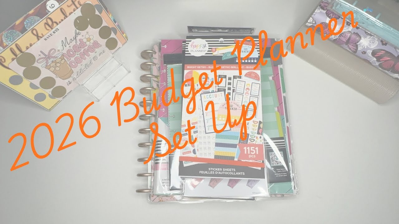 Планировщик бюджета на 2026 год | Happy Planner | Happy Mail | Наклейки для бюджета | Настройка м...