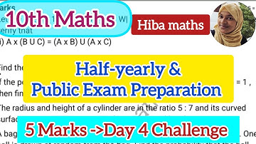 10th maths centum study plan day 4 half yearly and public exam preparation hiba maths 
