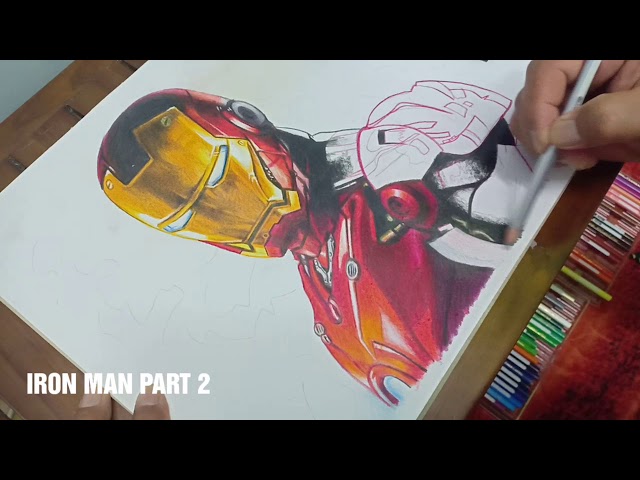 Speed Drawing: Iron Man By Hasrin From Malaysia class=