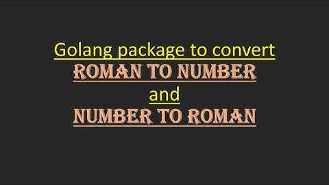 Roman Numerals Convertor through TDD in GoLang