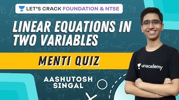 Menti Quiz | Linear Equations | Maths | NTSE Crash Course | Aashutosh Singal