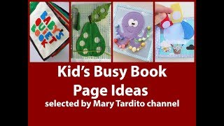 Busy Book Ideas – Quiet Book Making Ideas – Toddler Activity Book Inspo