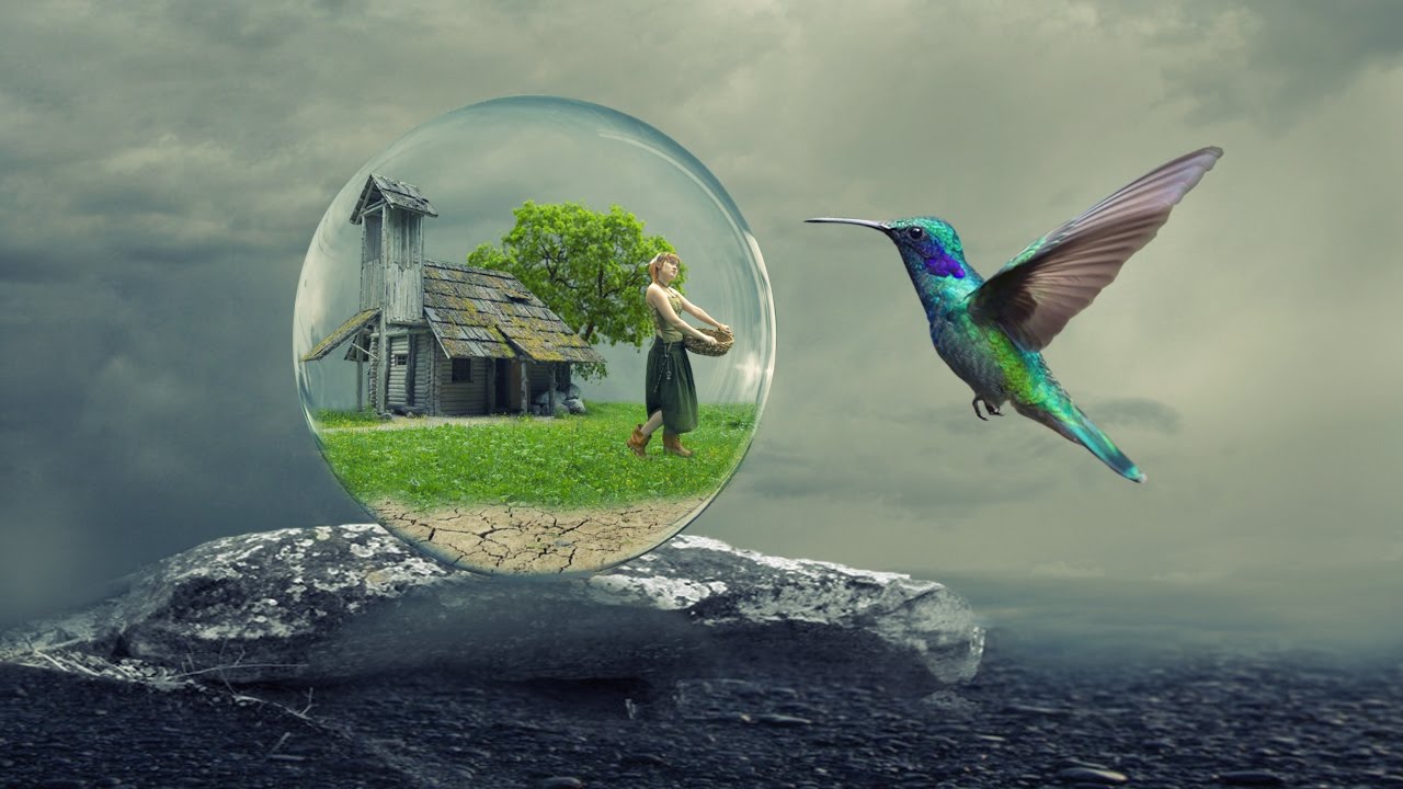 bubble photoshop manipulation cc