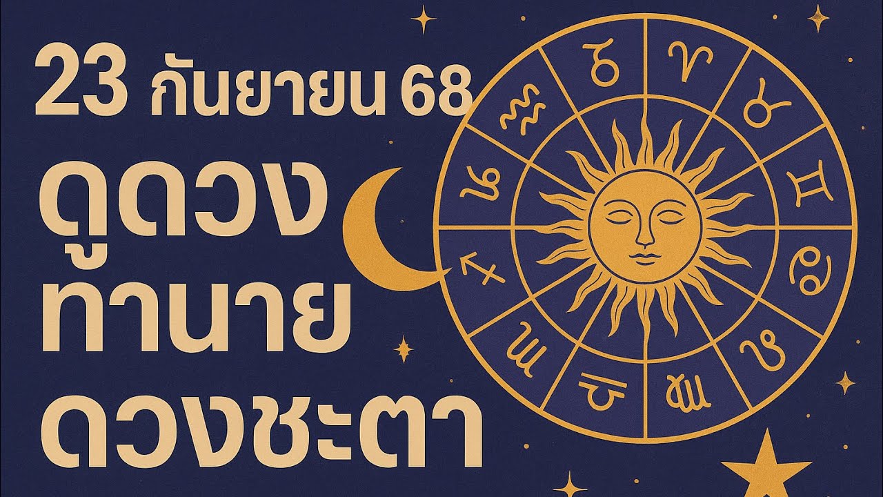 23 กันยายน 68 ดูดวงทำนายดวงชะตา 