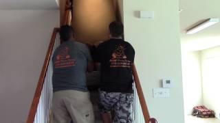 How to move a gun safe upstairs by Rescue Moving Services in Flower Mound,TX