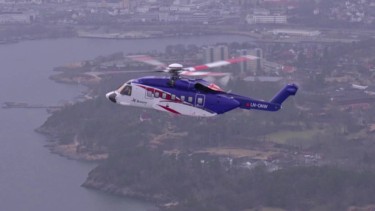 Bristow Group Flies A Sikorsky S 92 Helicopter Over The North Sea