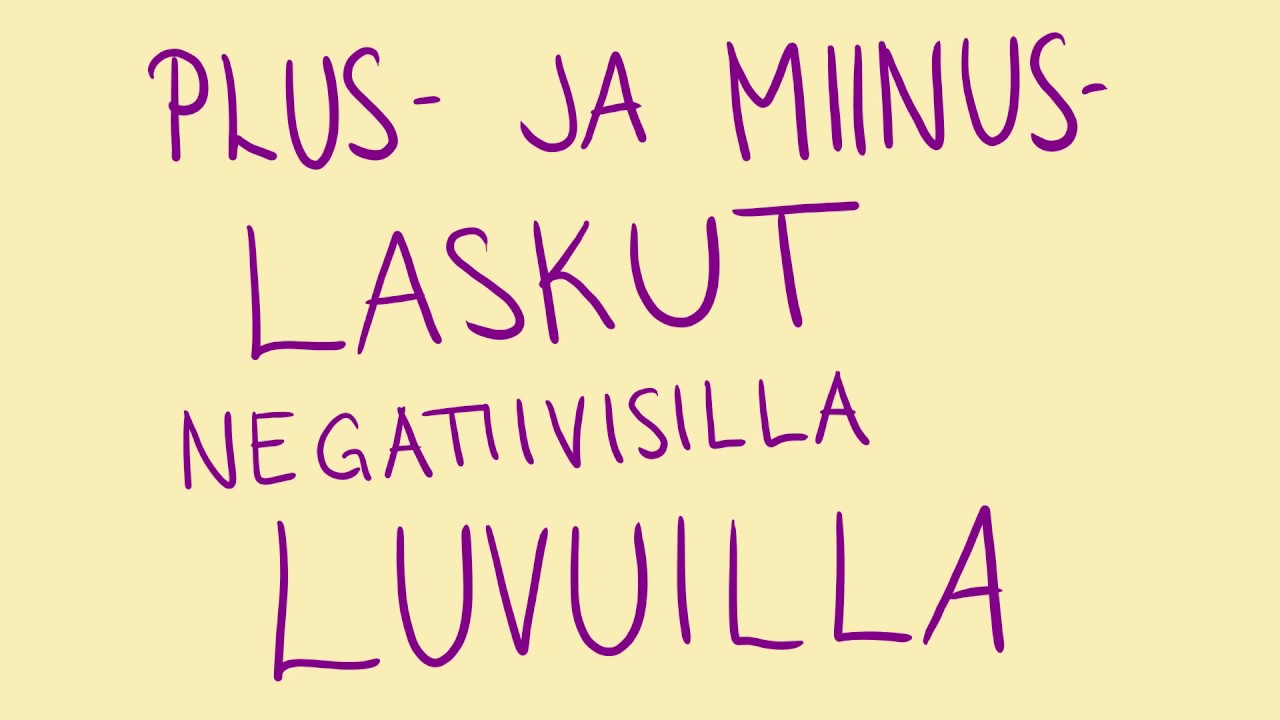 Kokonaislukujen yhteen- ja vähennyslasku