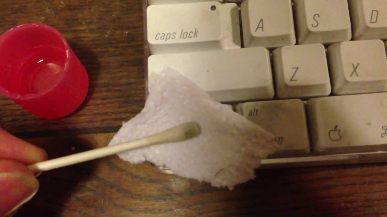 This is how to clean a wireless keyboard by Apple. YouTube