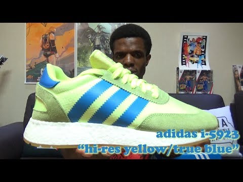 Adidas I-5923 “Hi Res Yellow / True Blue” On Feet Review (BD7803 