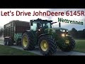 WETTRENNEN! | John Deere vs. Massey Ferguson | Let's Drive John Deere 6R mit Strautmann Ladewagen