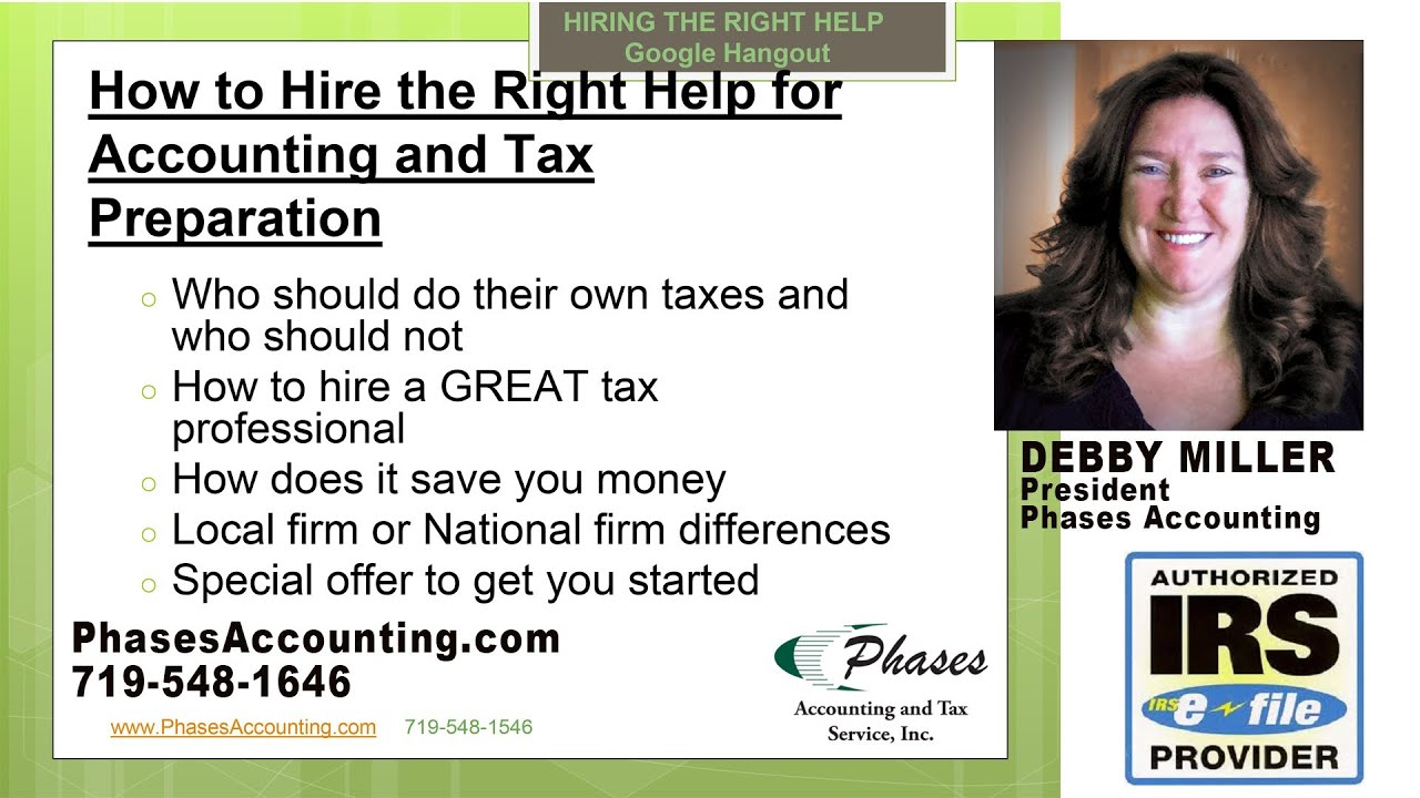 How to Choose an Accountant or Tax Preparation Firm YouTube