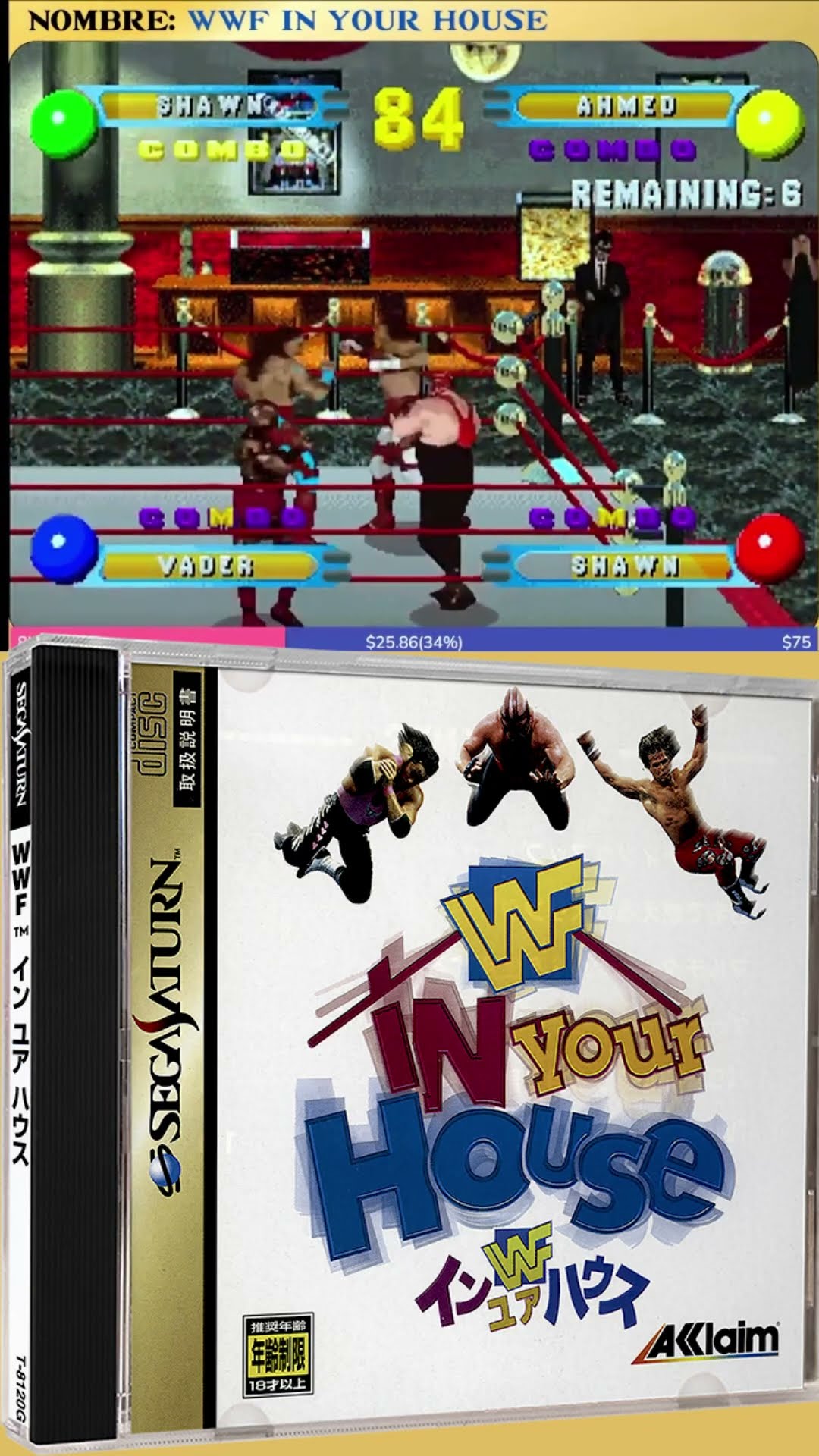 WWF インユアハウス　セガサターン WWF In Your House - (SS) SEGA Saturn [Pre-Owned] | J&L Game