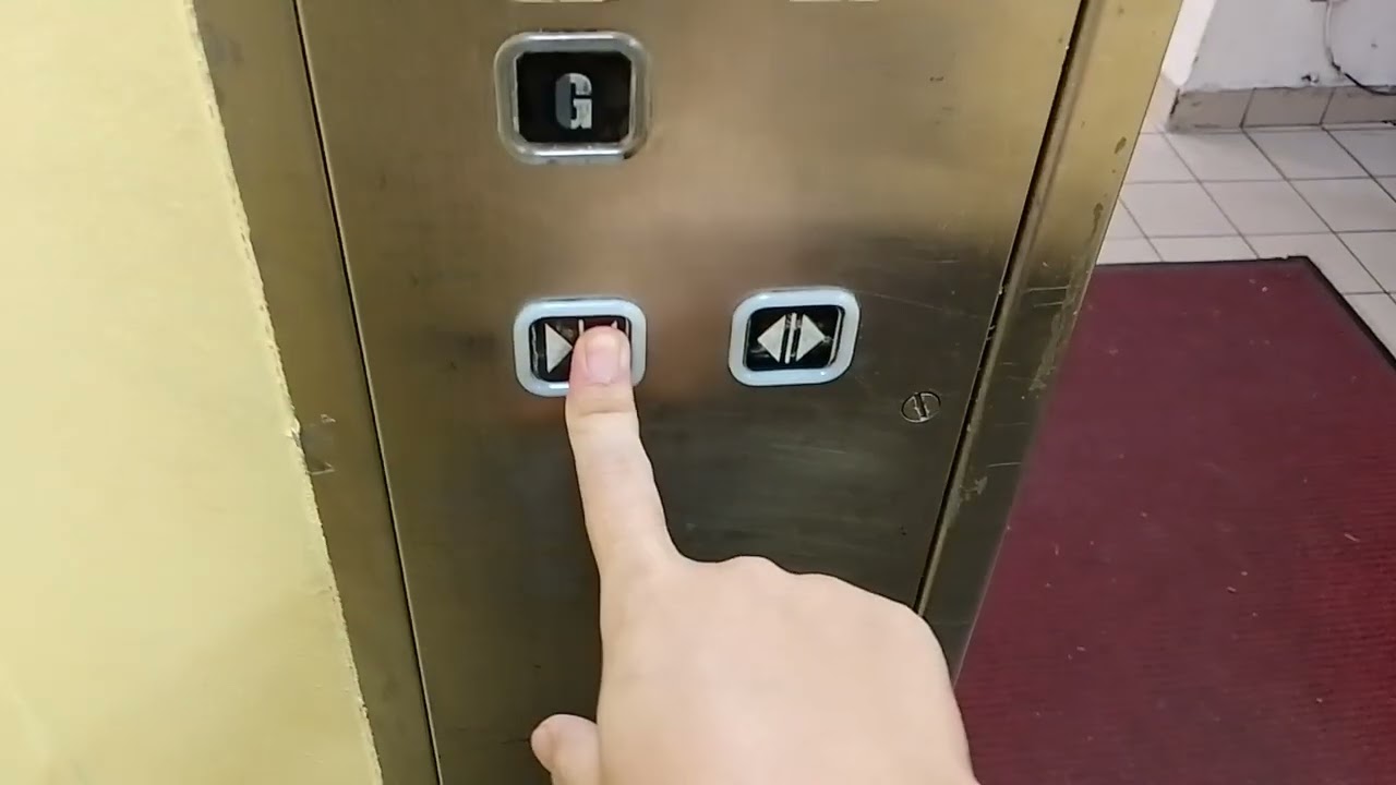 Still Original! LG traction Service elevator at Hotel Grand Continental - Kuching Sarawak, MY