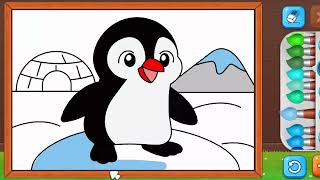Cute Penguin Colouring for Kids 🐧❄️ | Easy & Fun Winter Drawing | Wish Colouring”