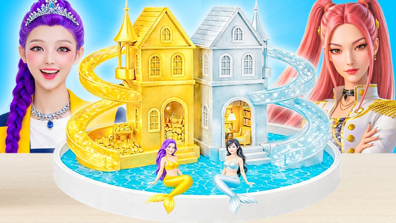 Construímos uma Casa de Boneca Incrível: Desafio Ouro vs Prata | BOBAPIC PT