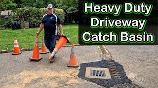 How we install a heavy duty Vodaland Catch Basin for a Driveway Drain - Matawan / Old Bridge NJ.