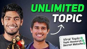 How to Find Topics Like Dhruv Rathee | How to Research Like Dhruv Rathee