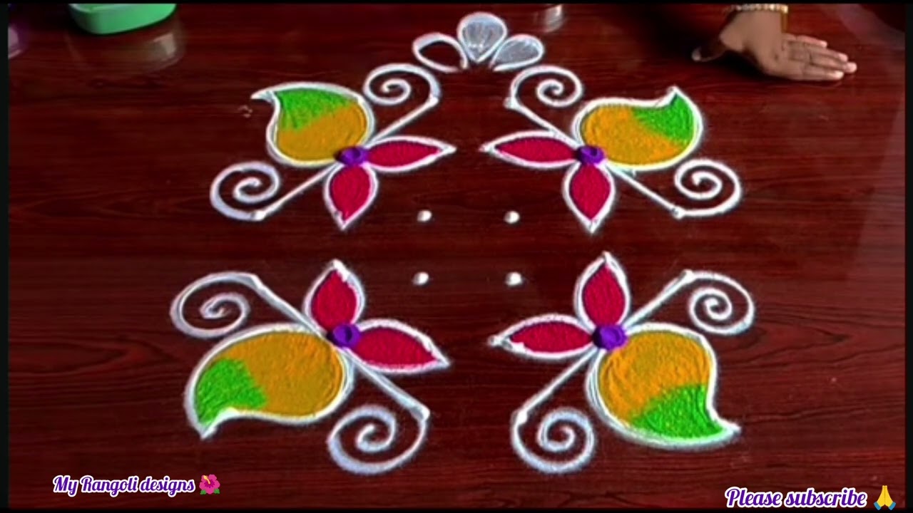 🪔🌺Ugadi festival Rangoli designs 6*6 dots rangoli 🪔🌺Ugadi panduga rangoli 🪔🌺