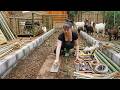 Lone Girl Builds Massive Bamboo Goat House Alone in Deep Forest (ASMR)