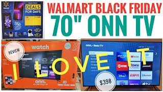 REVIEW Walmart Black Friday ONN  70' Class 4K UHD LED Roku Smart TV HDR 100068378  I LOVE IT