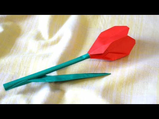 折り紙 立体的なチューリップの折り方 Origami How To Fold A 3d Tulip Youtube