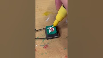 7 into the 7 Up Logo🖌️ #artwork #satisfying #customkeyboard