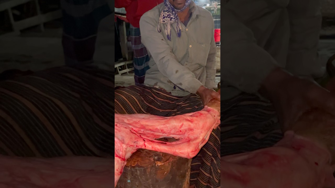 Big size beef paya cutting skills 🍖 