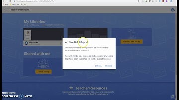 Book Creator - Archive/Delete a library