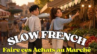 French Listening Practice for Beginners – Faire ces Achats au Marché   A1 Level