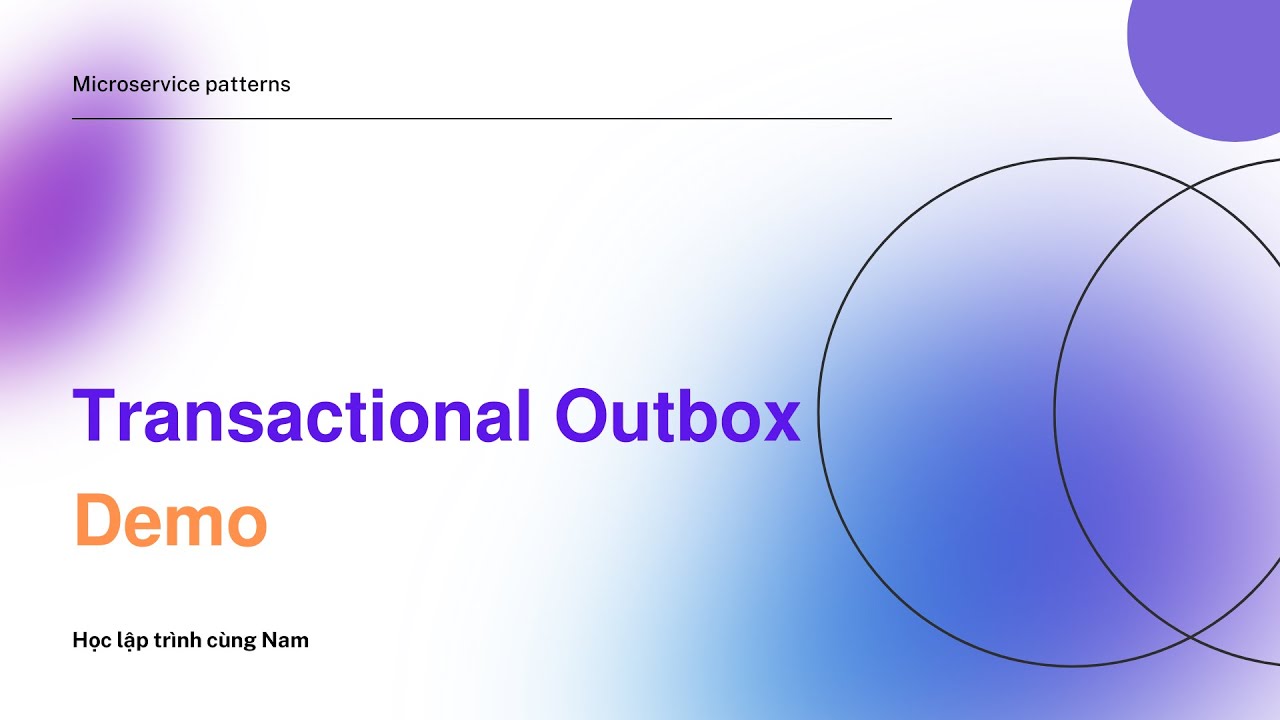 Microservice patterns - Transactional Outbox - Demo - YouTube