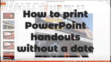 PowerPoint: How to remove the date from handouts