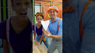 Who Wins the Paper Plane Challenge?! Meekah vs Blippi 😮✈️ #Shorts