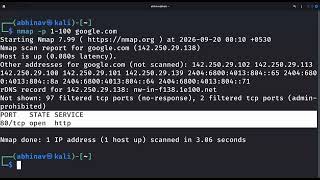 NMAP - Scan Specific Port Range