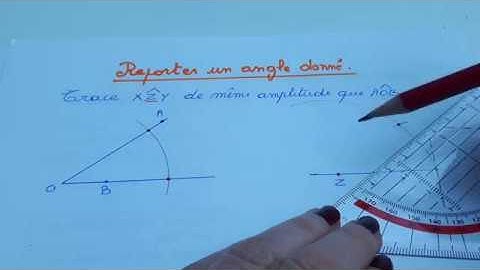 Reporter un angle donné
