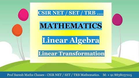 Linear Transformation | Linear Algebra (in Tamil & English)