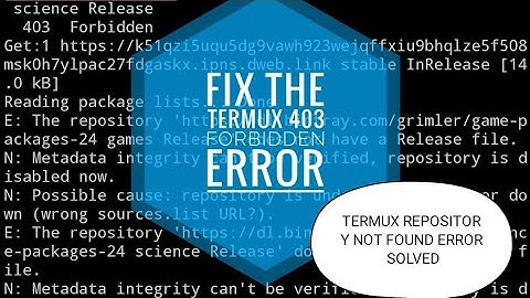 termux 403 forbidden error solved 💯‰ working 2021 repository not found err solution