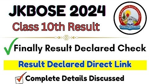 JKBOSE Class 10th Result Declared Check Your Result Direct Link