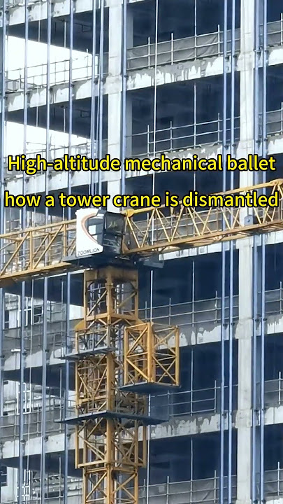 High altitude mechanical ballet | how a tower crane is dismantled