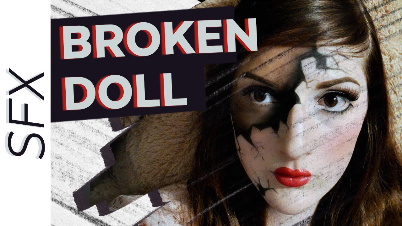 Halloween Cracked Broken Porcelain Doll Makeup Tutorial SFX YouTube