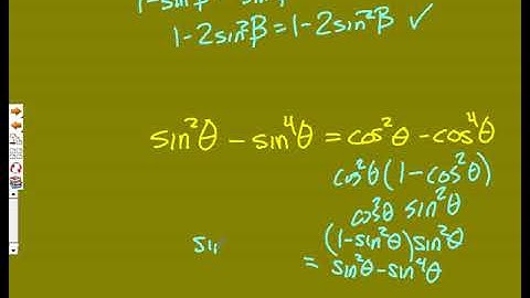 verifying trig identities   examples 1